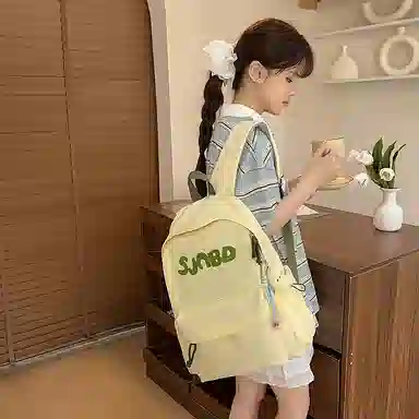 泰格奴 小清新休闲高颜值精美潮版韩版背包初高中生大学生上课百搭书包 尼龙 双肩包 男女同款情侣款 白色/黑色/蓝色/灰色/黄色