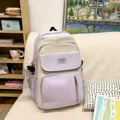 泰格奴 小清新休闲高颜值精美潮版韩版背包初中生高中生大学生上课百搭书包 尼龙 双肩包 常规 男女同款情侣款 多色