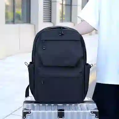 泰格奴 高颜值韩版纯色时尚百搭 尼龙 双肩包 男女同款情侣款 灰色/黑色/蓝色