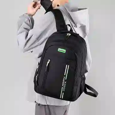 泰格奴 时尚百搭休闲商务通勤旅行个性风格独特背包潮流初中生高中生大学生上课百搭书包 尼龙 双肩包 男款 多色