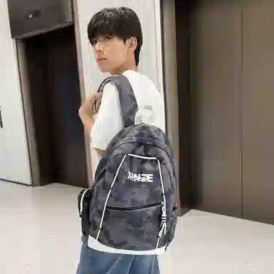 泰格奴 纯色字母休闲百搭高颜值精美配色质感旅行潮流初高中大学生上课书包 尼龙 双肩包 男女同款情侣款 白色/绿色/黑色/粉红色/酒红色