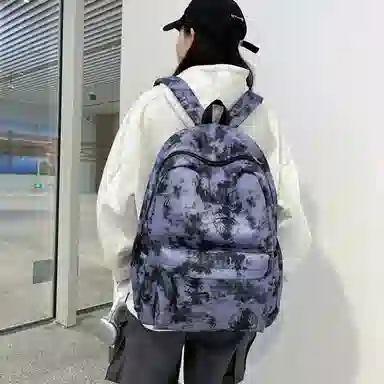 泰格奴 小清新休闲高颜值韩版背包初中生高中生大学生上课百搭书包 尼龙 双肩包 常规 男女同款情侣款 粉红色/卡其色/紫色/绿色/黑色