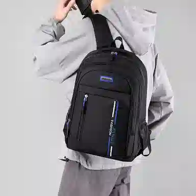 泰格奴 时尚百搭休闲商务通勤旅行个性风格独特背包潮流初中生高中生大学生上课百搭书包 尼龙 双肩包 男款 多色