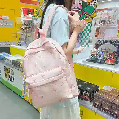 泰格奴 小清新休闲高颜值韩版背包初中高中大学上课百搭 尼龙 双肩包 男女同款情侣款 多色