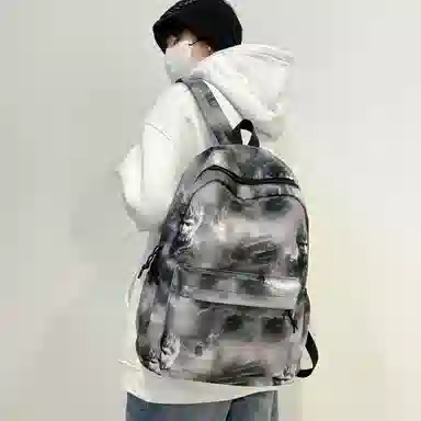 泰格奴 小清新休闲高颜值精美潮版韩版背包初中生高中生大学生上课百搭 尼龙 双肩包 男女同款情侣款 粉红色/绿色/黑色