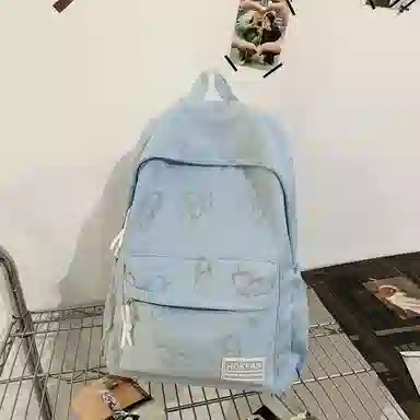 泰格奴 百搭个性运动街头旅行大容量背包初中生高中生大学生上课百搭书包 尼龙 双肩包 常规 男女同款情侣款 黑色/绿色/蓝色/米色/粉色