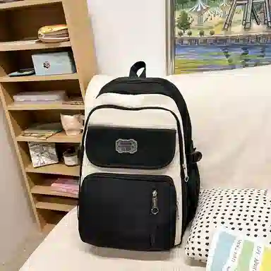 泰格奴 小清新休闲高颜值精美潮版韩版背包初中生高中生大学生上课百搭书包 尼龙 双肩包 常规 男女同款情侣款 多色