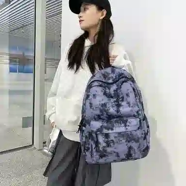 泰格奴 小清新休闲高颜值韩版背包初中生高中生大学生上课百搭书包 尼龙 双肩包 常规 男女同款情侣款 粉红色/卡其色/紫色/绿色/黑色