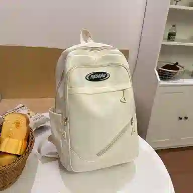 泰格奴 小清新休闲高颜值精美潮版韩版背包初高中生大学生上课百搭 尼龙 双肩包 男女同款情侣款 白色/黑色/黄色/蓝色