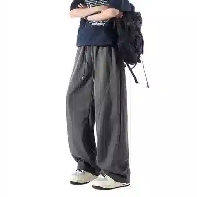 加荣 美式弯刀裤薄款透气青少年户外出行潮流百搭宽松垂感直筒运动休闲裤 男女同款