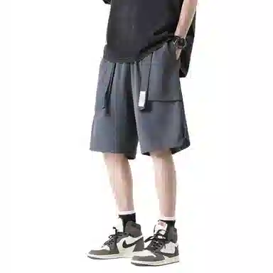 加荣 冰丝工装短裤男夏季轻薄透气潮牌青少年户外出行百搭美式复古垂感五分裤宽松休闲速干松紧腰中裤工装短裤 男女同款
