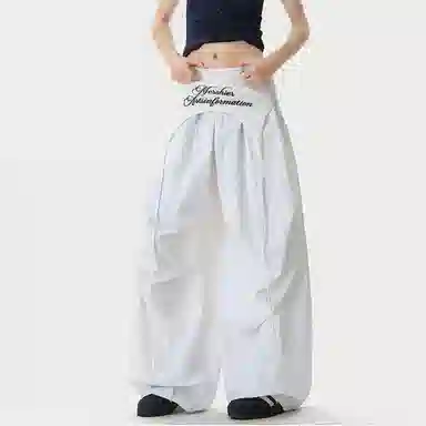 加荣 美式复古伞兵裤薄款透气宽松休闲潮流百搭工装裤 男女同款