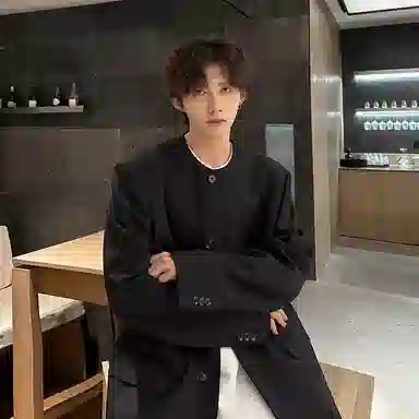 加荣 无领垫肩西装男秋季高级感痞帅小香风休闲西服男装简约中山装男百搭上衣夹克男款潮牌时尚设计感外套 男女同款