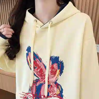 沐晓欣 连帽女卡通卫衣 女款