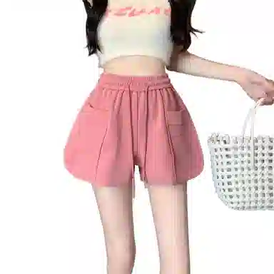 怪力萝莉 薄款宽松阔腿运动短裤 女款