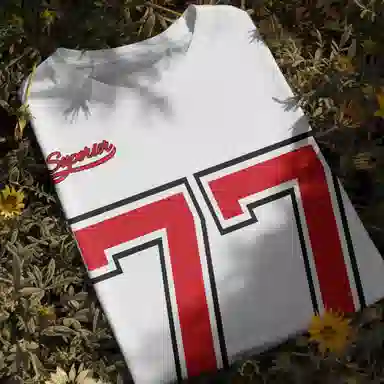 【77号球衣】拾个壹先生 美式原创复古七十七号数字字母印花宽松索罗娜透气运动休闲百搭卫衣 男女同款