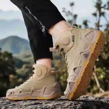 MESUCA Leather Mid-Top Hiking Boots