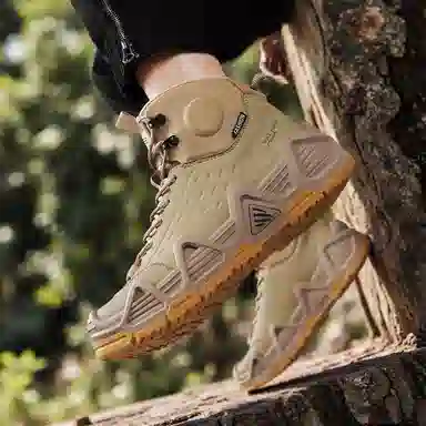 MESUCA Leather Mid-Top Hiking Boots