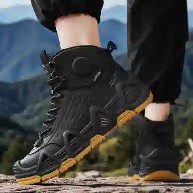 MESUCA Leather Mid-Top Hiking Boots