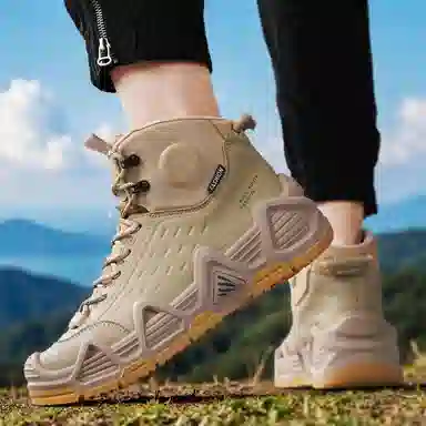 MESUCA Leather Mid-Top Hiking Boots