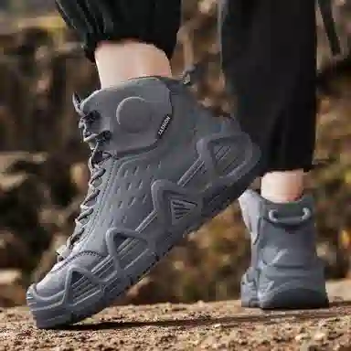 MESUCA Leather Mid-Top Hiking Boots