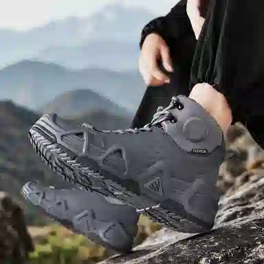 MESUCA Leather Mid-Top Hiking Boots