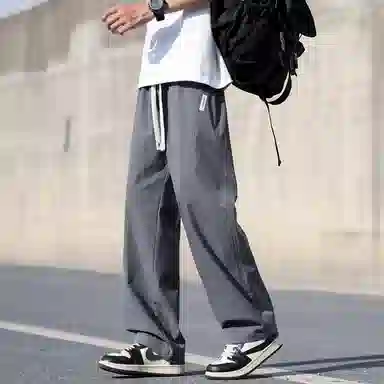 吉肯蒂 弯刀裤男夏季薄款宽松直筒速干凉感休闲裤 男款