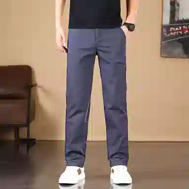 吉肯蒂 潮牌舒适修身直筒商务百搭裤男弹力休闲裤 男款