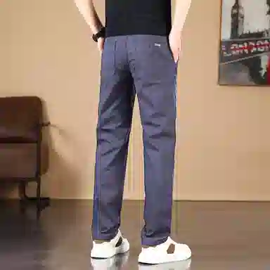 吉肯蒂 潮牌舒适修身直筒商务百搭裤男弹力休闲裤 男款