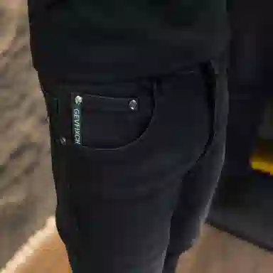 吉肯蒂 潮流纯色水洗牛仔裤欧货裤子男士时尚休闲百搭修身弹力长裤 男款