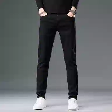 吉肯蒂 潮牌修身小脚弹力高端显瘦百搭休闲长裤子牛仔裤 男款