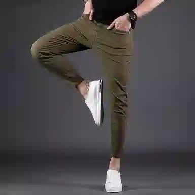 吉肯蒂 薄款九分休闲修身小脚牛仔裤 男款