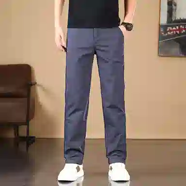 吉肯蒂 潮牌舒适修身直筒商务百搭裤男弹力休闲裤 男款