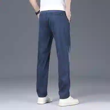 吉肯蒂 天丝冰丝薄款纯色中腰长裤休闲裤 男款