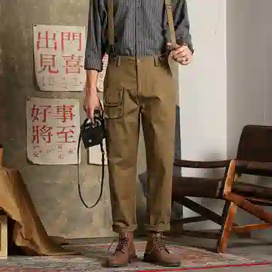 吉肯蒂 简约百搭舒适时尚背带裤 男款