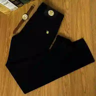 吉肯蒂 牛仔裤男黑色秋冬季厚款高端欧货潮牌修身小脚长裤 男款