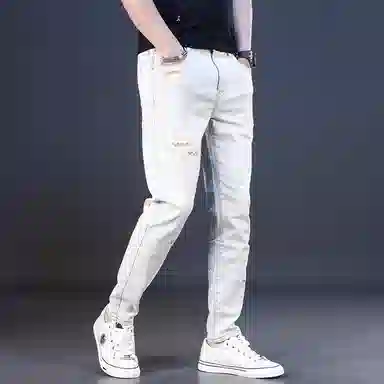 吉肯蒂 高端潮牌薄款韩版牛仔裤 男款