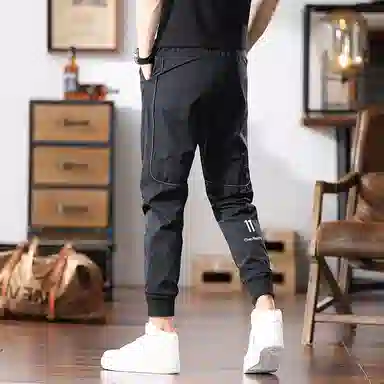 吉肯蒂 舒适运动裤弹力束脚哈伦裤休闲裤 男款