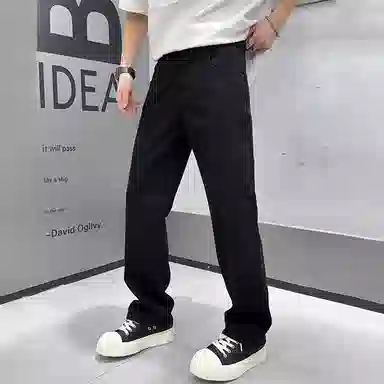 吉肯蒂 潮流美式简约时尚长裤直筒裤牛仔裤 男款