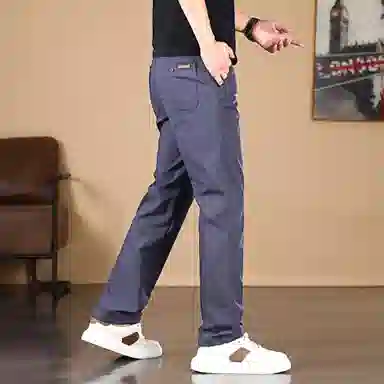 吉肯蒂 潮牌舒适修身直筒商务百搭裤男弹力休闲裤 男款
