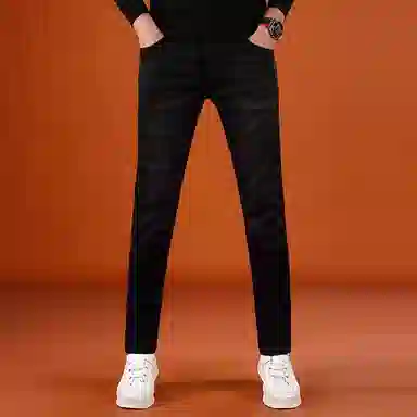 吉肯蒂 裤子休闲弹力男士秋季修身小脚潮流长牛仔裤 男款