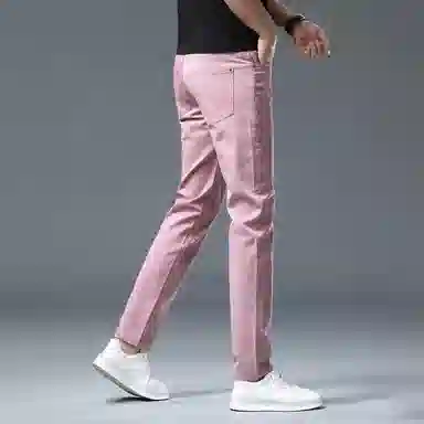 吉肯蒂 直筒修身百搭薄款牛仔裤 男款
