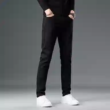 吉肯蒂 潮牌修身小脚弹力高端显瘦百搭休闲长裤子牛仔裤 男款