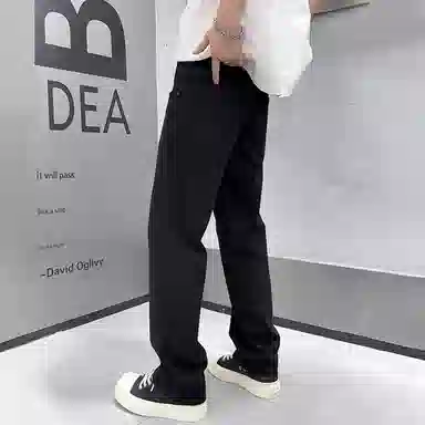 吉肯蒂 潮流美式简约时尚长裤直筒裤牛仔裤 男款