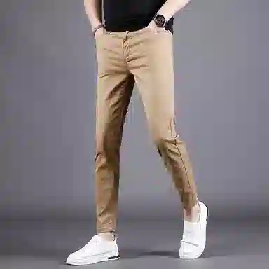 吉肯蒂 修身小脚裤潮牌九分牛仔裤 男款