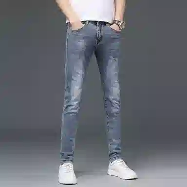 吉肯蒂 高端修身潮流时尚百搭简约牛仔裤 男款