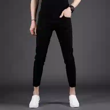 吉肯蒂 薄款九分休闲修身小脚牛仔裤 男款