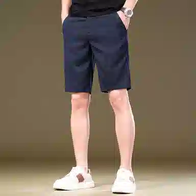 吉肯蒂 五分直筒纯色简约时尚休闲短裤 男款