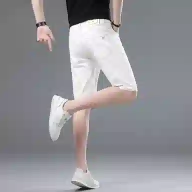 吉肯蒂 日常直筒中腰五分牛仔短裤 男款