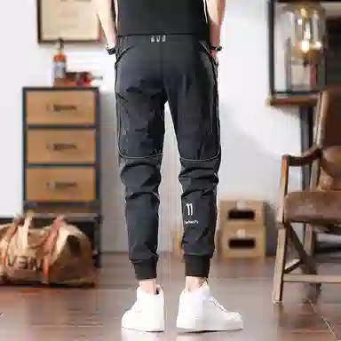 吉肯蒂 舒适运动裤弹力束脚哈伦裤休闲裤 男款